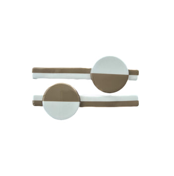 Eadar Clips Tan, White